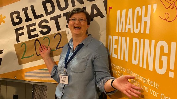 Kerstin Franz beim Bildungsfestival 2022